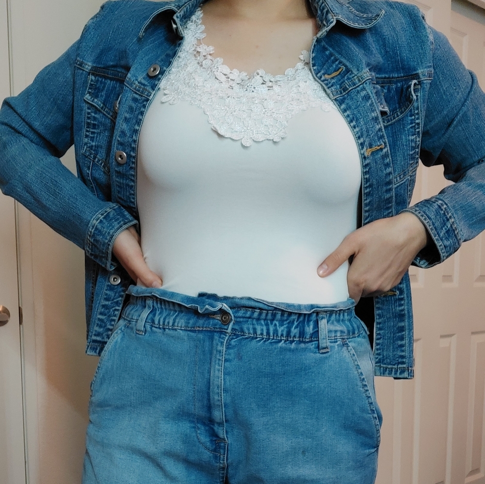 White floral shirt